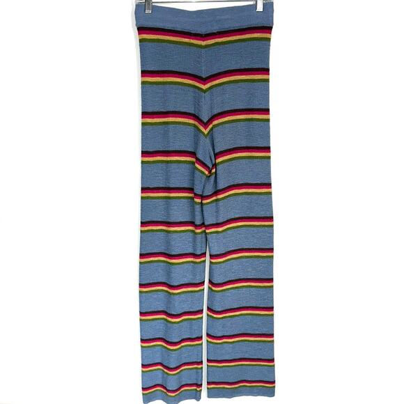 Free People FP Beach Mariner Stripe Sweater Knit Pants Size Small - Picture 6 of 13